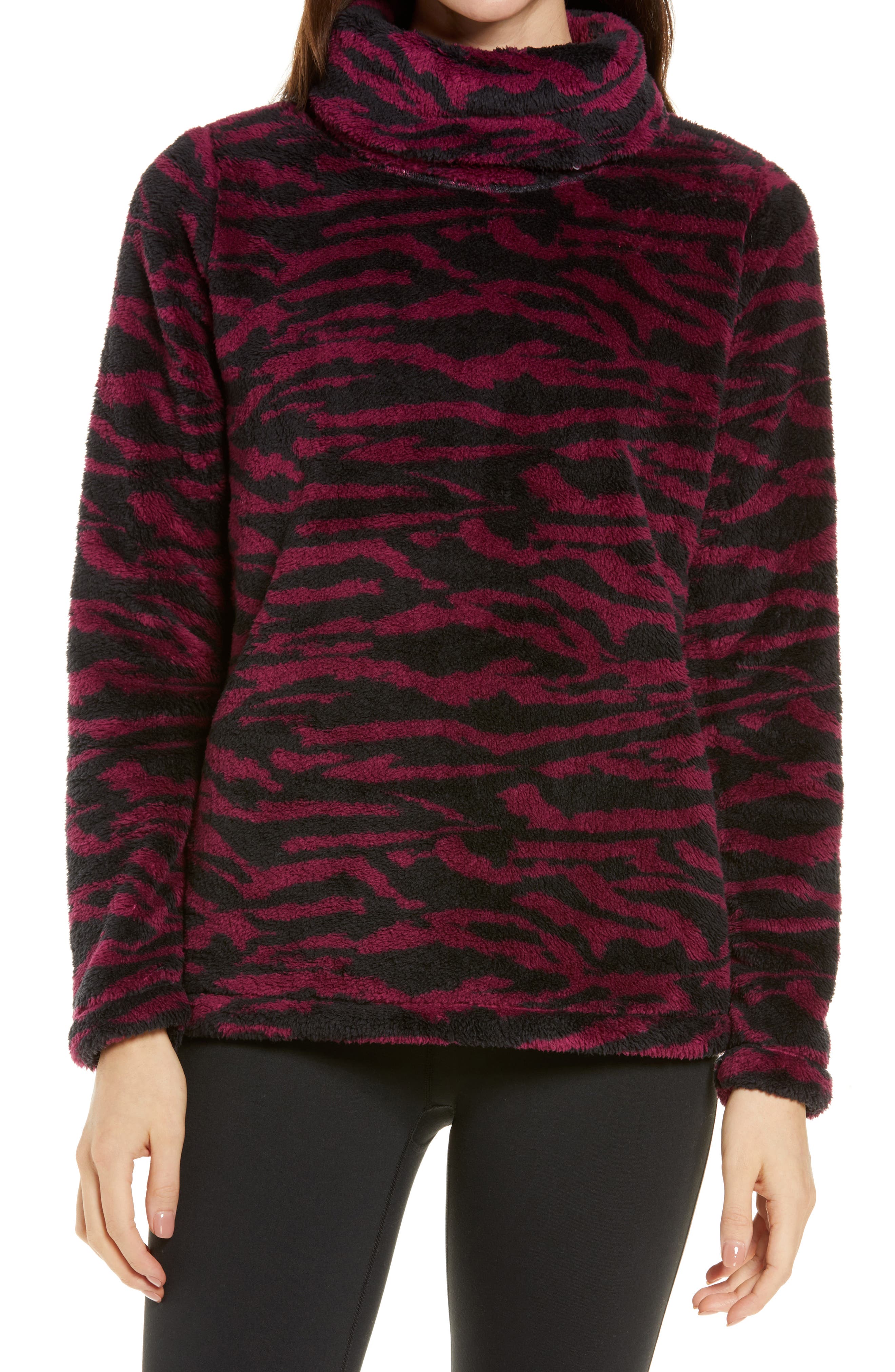 Zella Nikki Furry Fleece Sweatshirt 