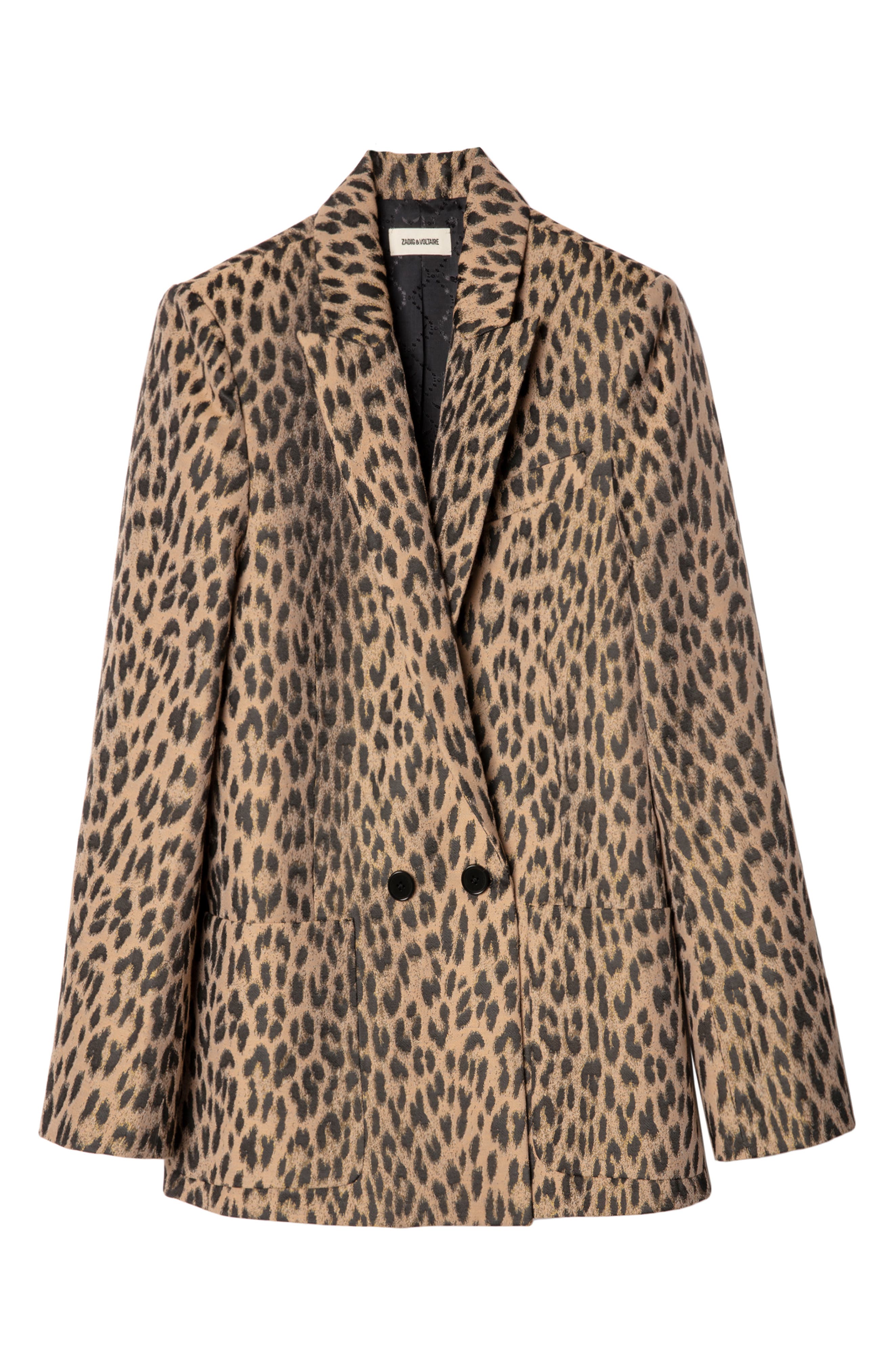 leopard print blazer jacket