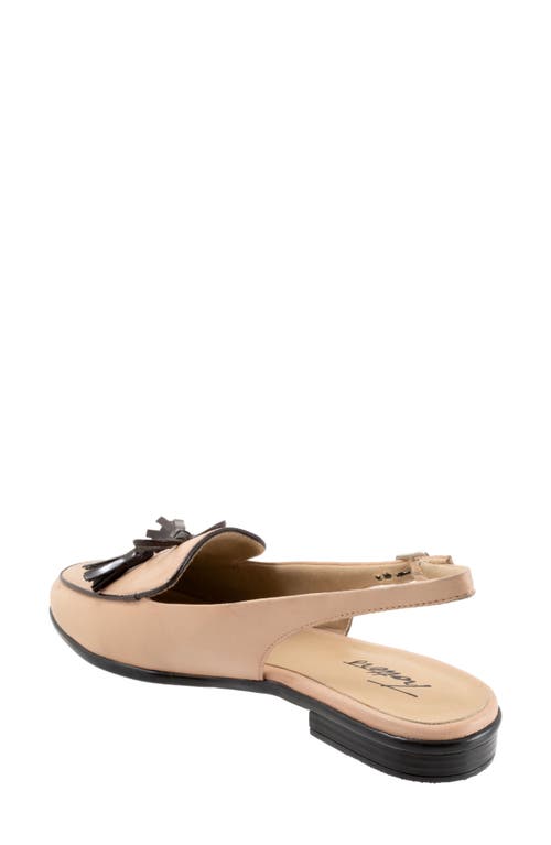 Shop Trotters Lillie Slingback Loafer In Beige/dark Brown