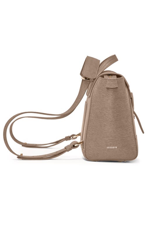 Senreve Midi Maestra Mimosa Leather 4-way Convertible Handbag In Latte