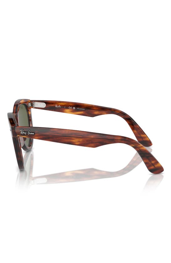 Ray Ban Wayfarer Way 51mm Polarized Oval Sunglasses In Striped Hava