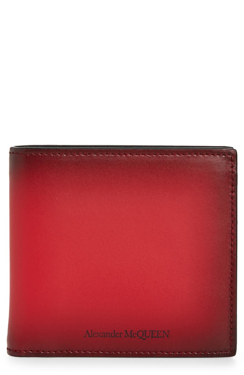 Alexander McQueen Logo Burnished Leather Bifold Wallet | Nordstrom