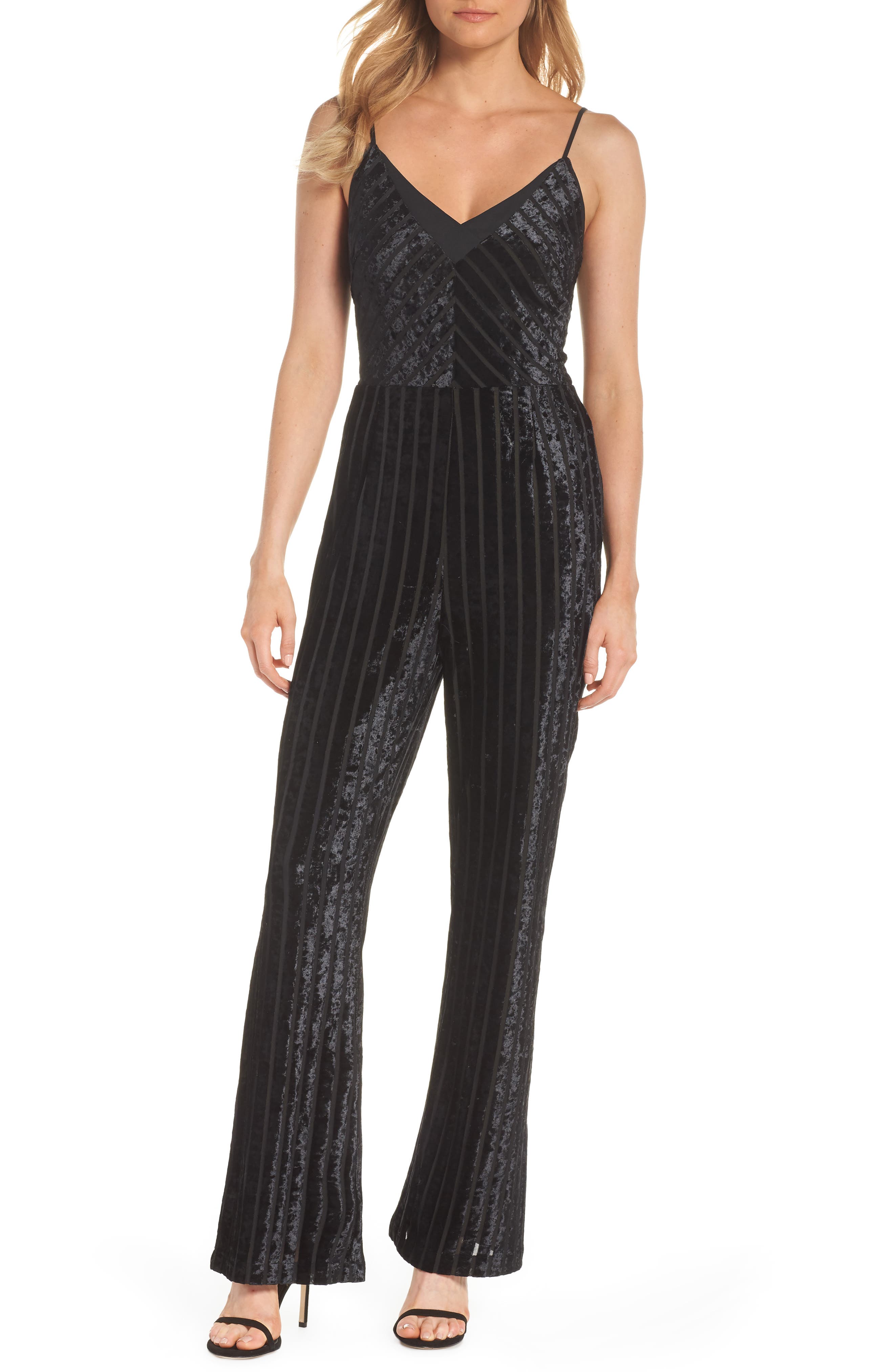 adelyn rae velvet jumpsuit