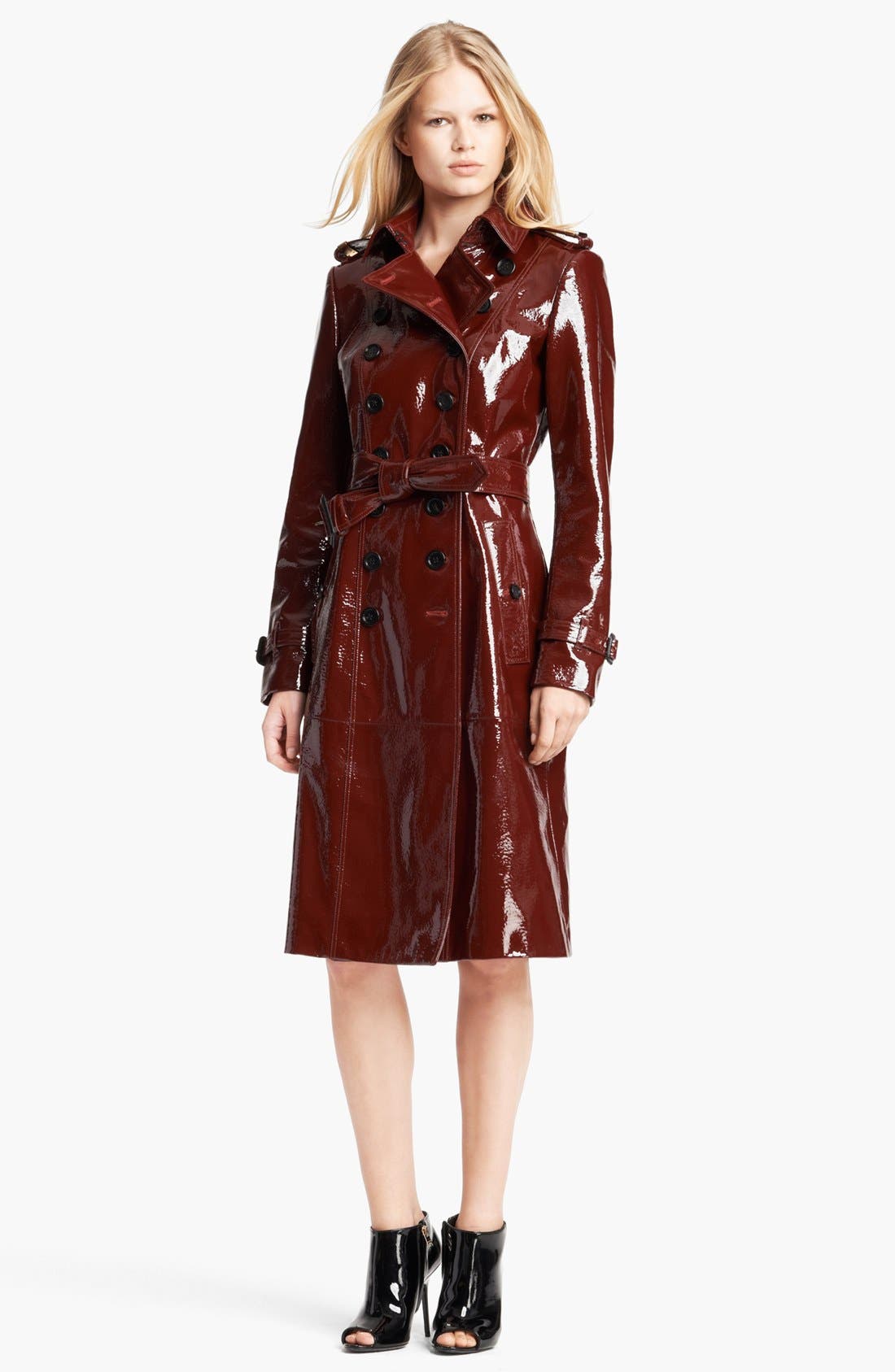 Patent Leather Trench Coat 
