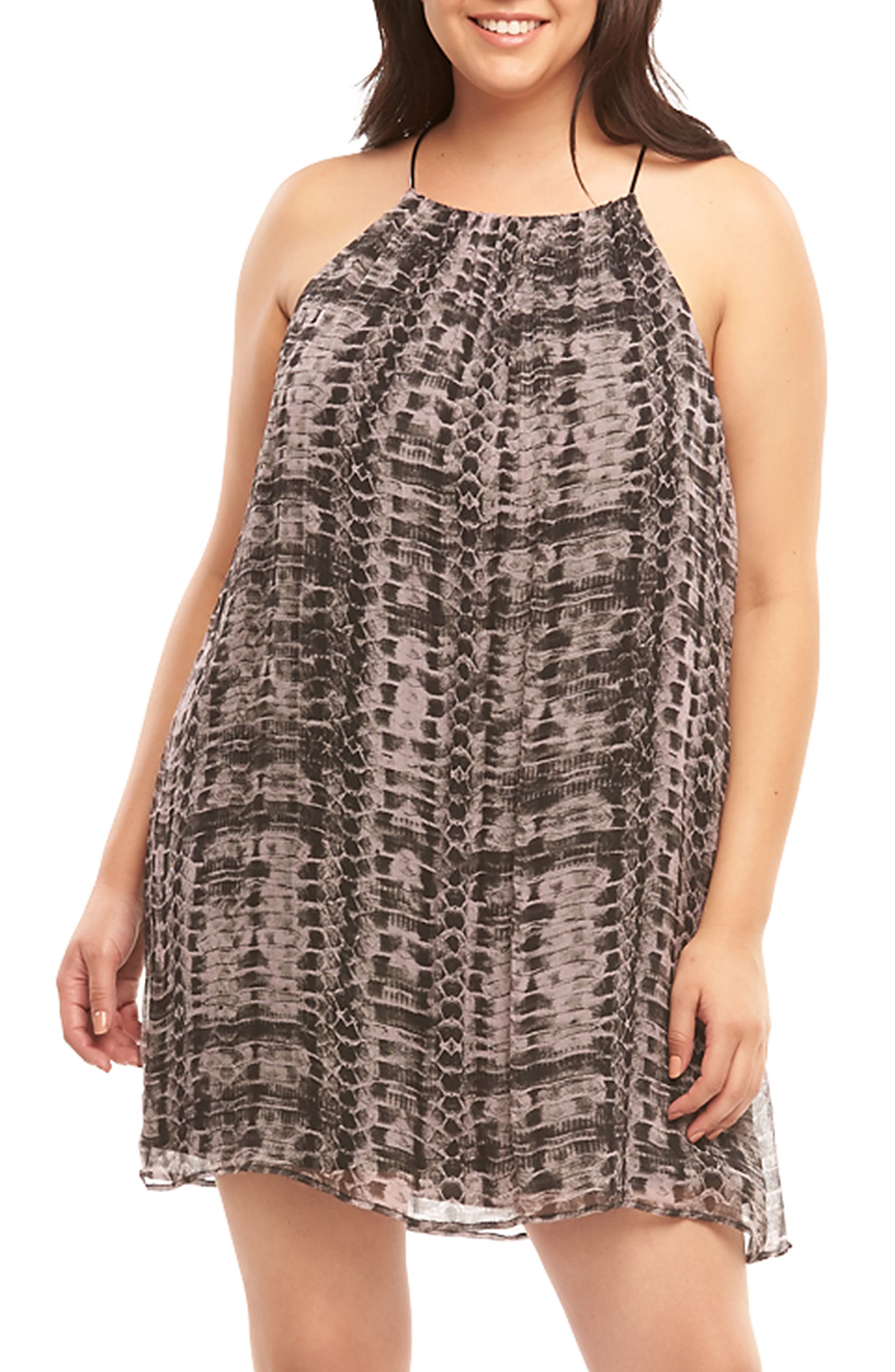 Plus Size Tart Ellie Sleeveless Shift Dress, Purple