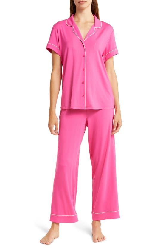 Nordstrom Moonlight Eco Crop Pajamas In Pink Yarrow