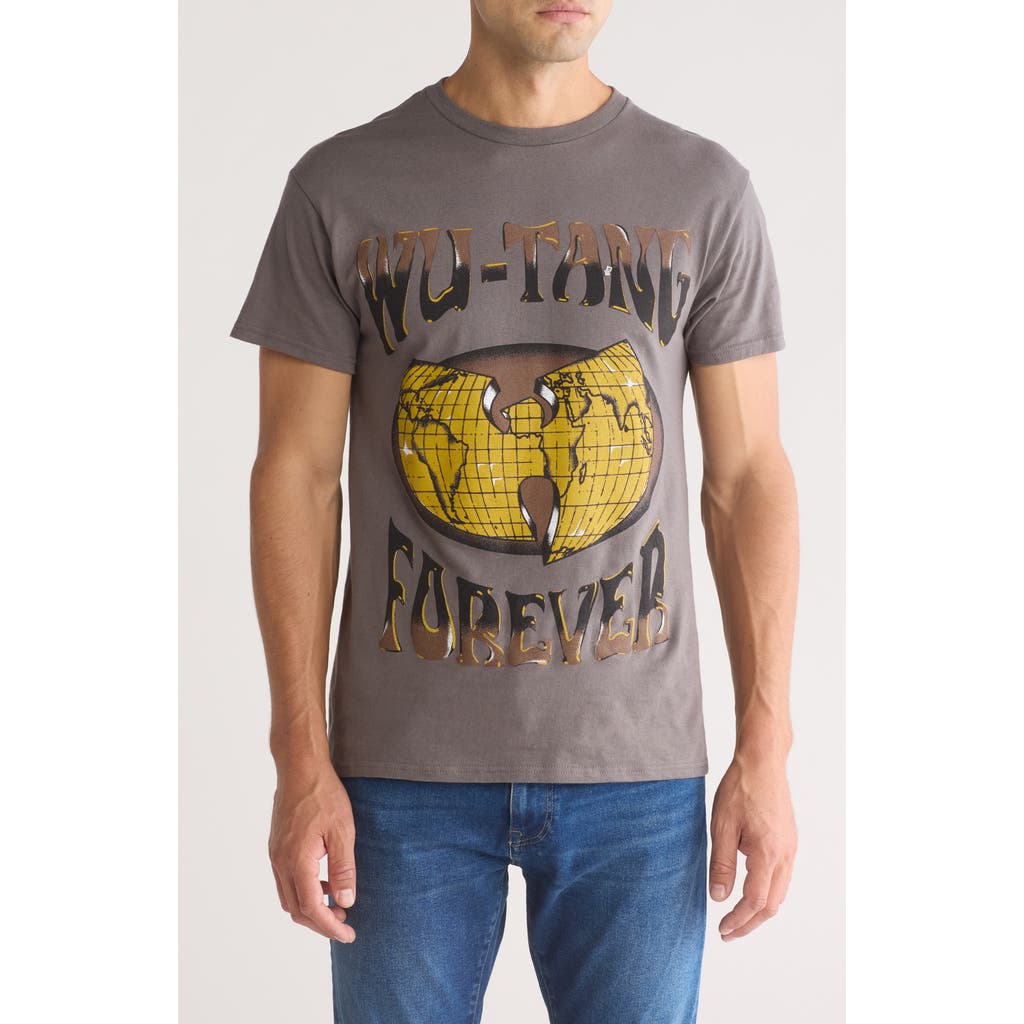Merch Traffic Wu-tang Clan Forever Cotton Graphic Print T-shirt In Charcoal