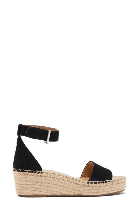 Franco Sarto Clemens Espadrille Wedge Sandals In Black