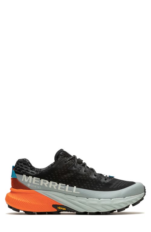 Merrell Agility Peak 5 Gore-tex® Waterproof Running Shoe In Black/tangerine