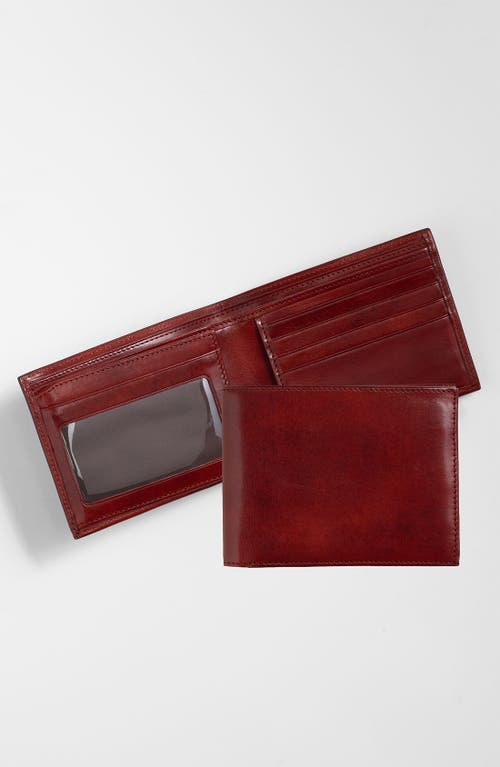 ID Flap Leather Wallet in Cognac