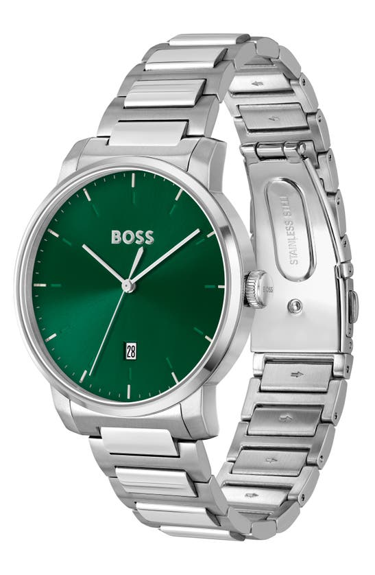 Shop Hugo Boss Dean Bracelet Watch, 41mm In Green