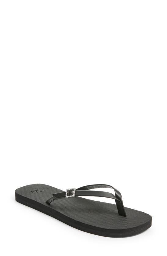 Stuart Weitzman Sw Crystal Thong Sandal In Black