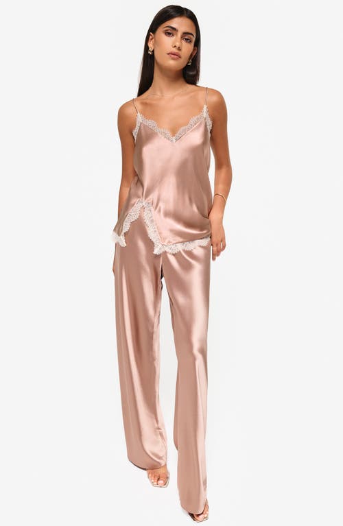 Cami Nyc Bristol Satin Pull-on Pants In Mink In Mink