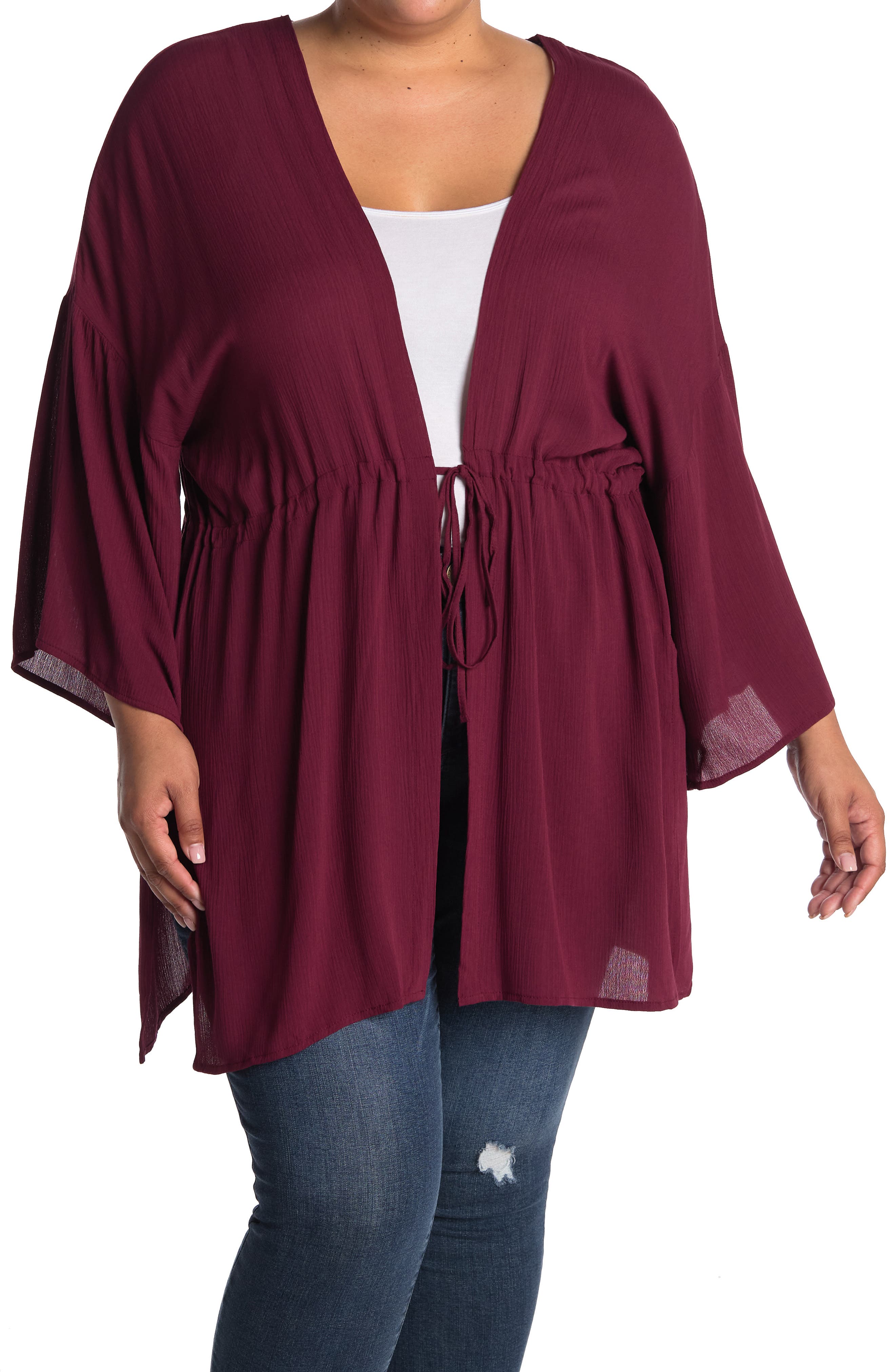 burgundy coat plus size