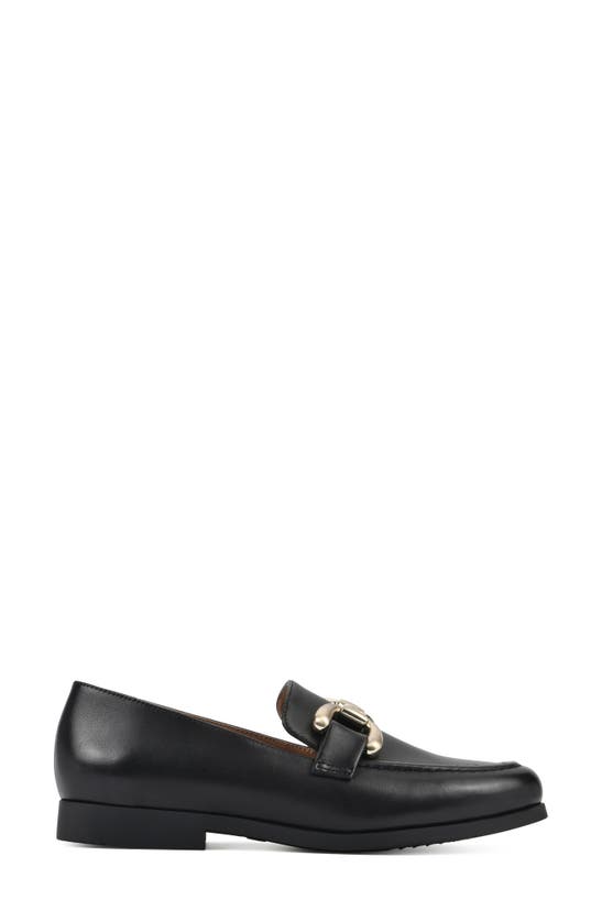 Shop White Mountain Footwear Cassino Buckle Loafer In Black/ Leather