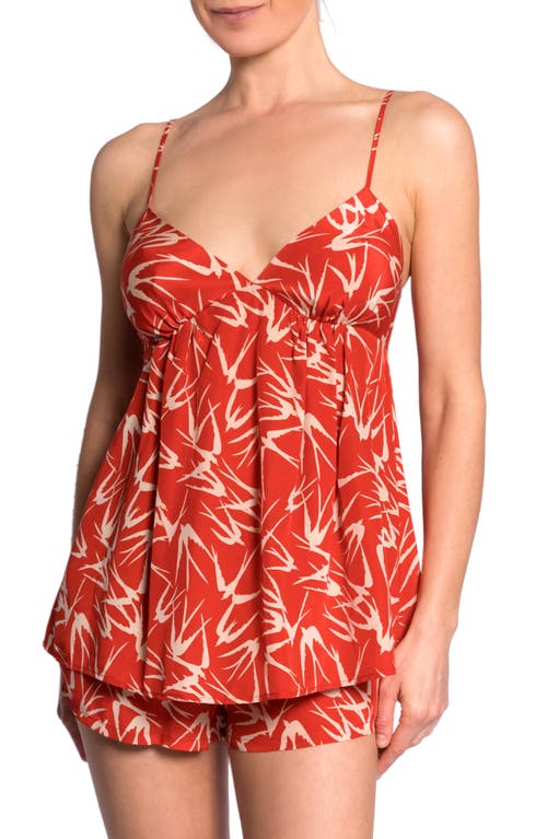 Everyday Ritual Parker Claire Print Short Pajamas Red Bird at Nordstrom,