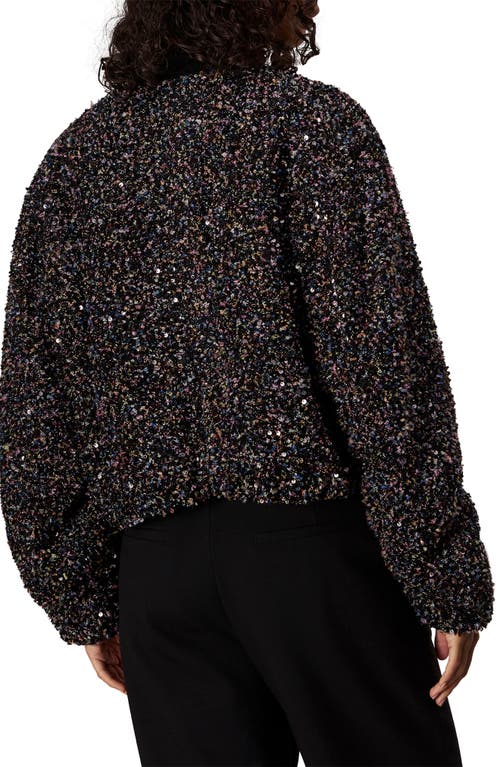 Rag & Bone Samira Sequined Bomber Jacket In Multi