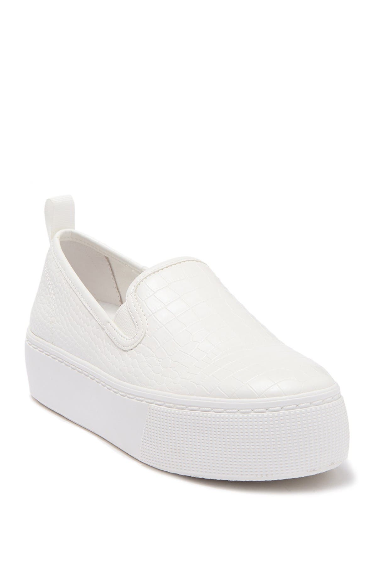 white slip on platform