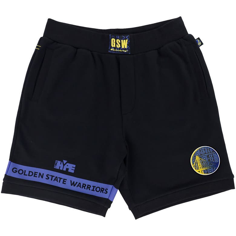 Shop Two Hype Unisex Nba X   Black Golden State Warriors Culture & Hoops Premium Classic Fleece Shorts