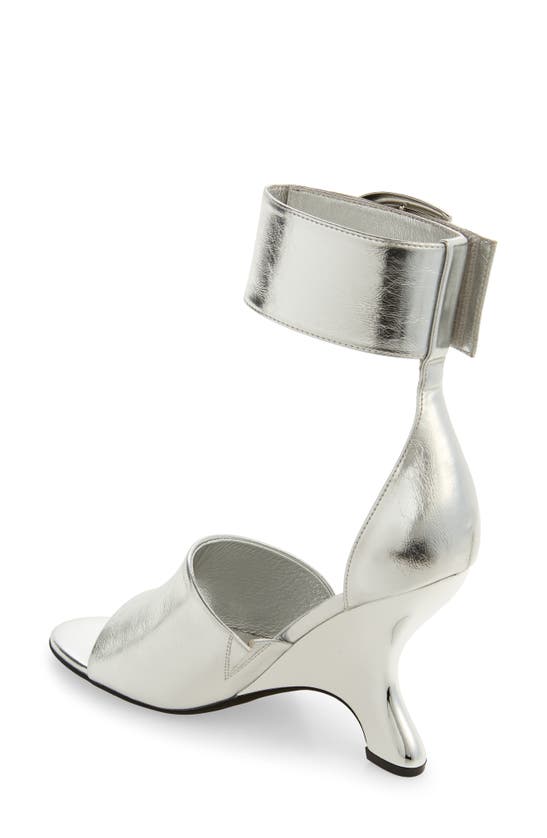 Shop Jeffrey Campbell Metamorph Ankle Strap Sandal In Silver