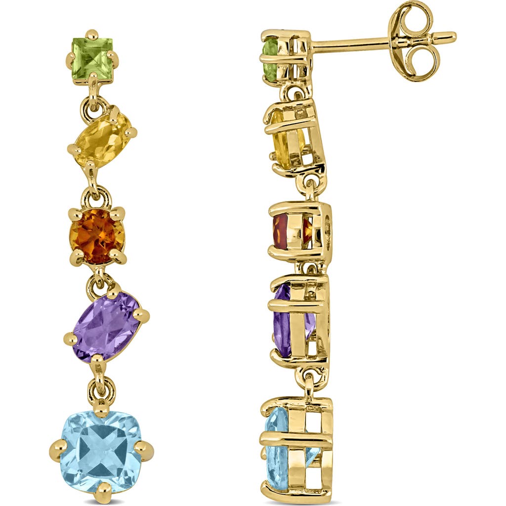 Delmar Mixed Cut Semiprecious Stone Earrings In Multi
