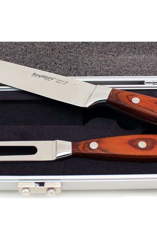 Berghoff The Pakka Steak Knife & Carving Knife 9-piece Set In Brown