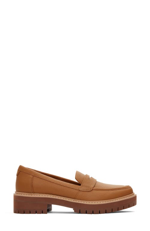 Shop Toms Cara Platform Penny Loafer In Brown