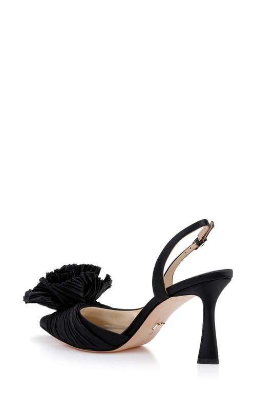 Shop Badgley Mischka Collection Blaire Pointed Toe Pump In Black Satin