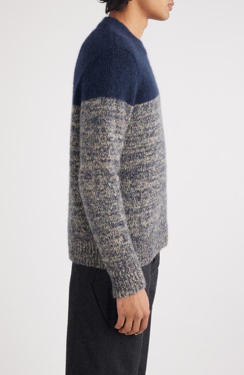 Shop Dries Van Noten Moritz Colorblock Alpaca Blend Sweater In Navy 509