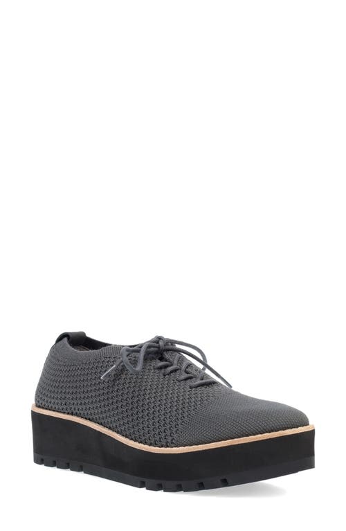 Shop Eileen Fisher Edna Knit Wedge Oxford In Graphite