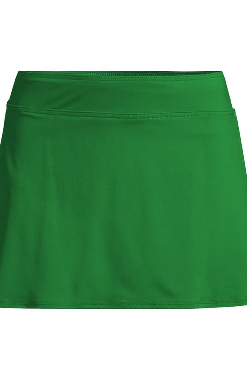 Shop Lands' End Plus Size Chlorine Resistant Tummy Control Swim Skirt Swim Bottoms In Fresh Grass