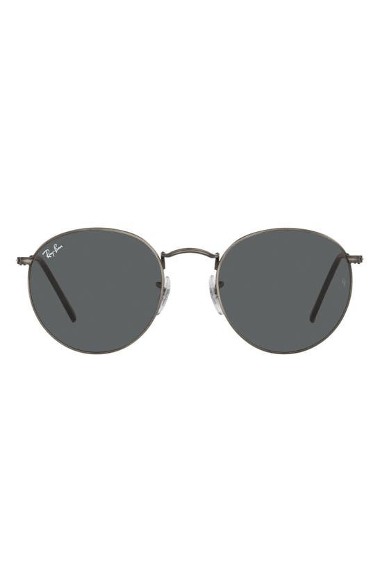 Ray Ban Icons 53mm Retro Sunglasses In Antique Gunmetal/ Dark Grey