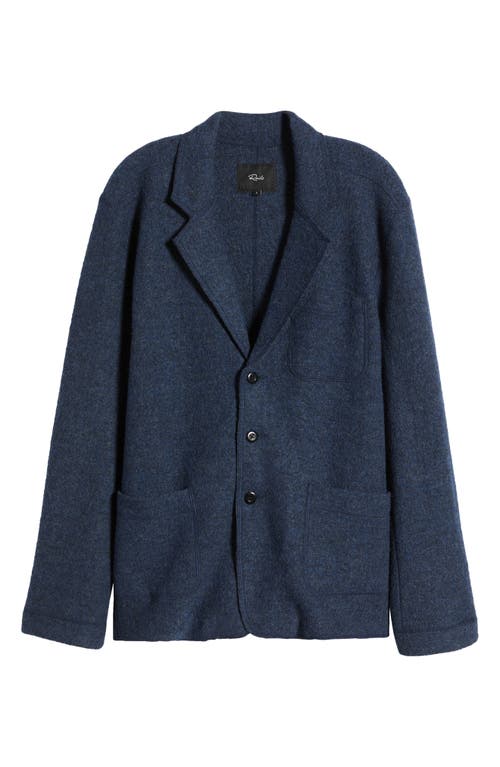 Shop Rails Pierre Wool Blend Blazer In Blue Melange