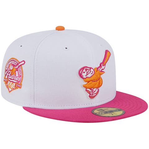 San Diego Padres New Era 40th Anniversary Pink Undervisor 59FIFTY Fitted  Hat - Cream/Black