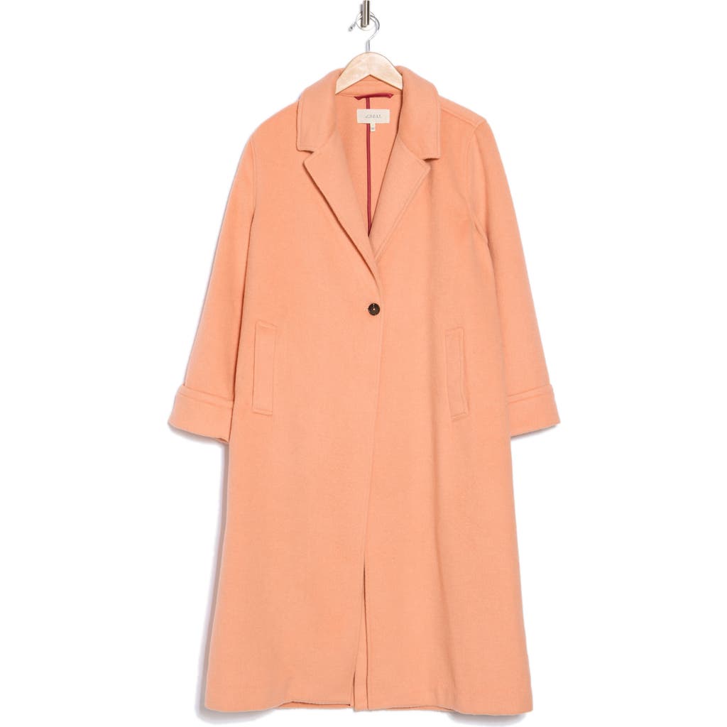 The Great . The Nomad Coat In Bright Peach