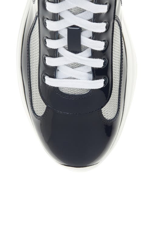 Shop Prada America's Cup Bike High Top Sneaker In Royal/argento