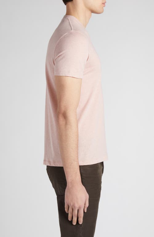 Tom Ford Short Sleeve Crewneck T-shirt In Dusty Pink