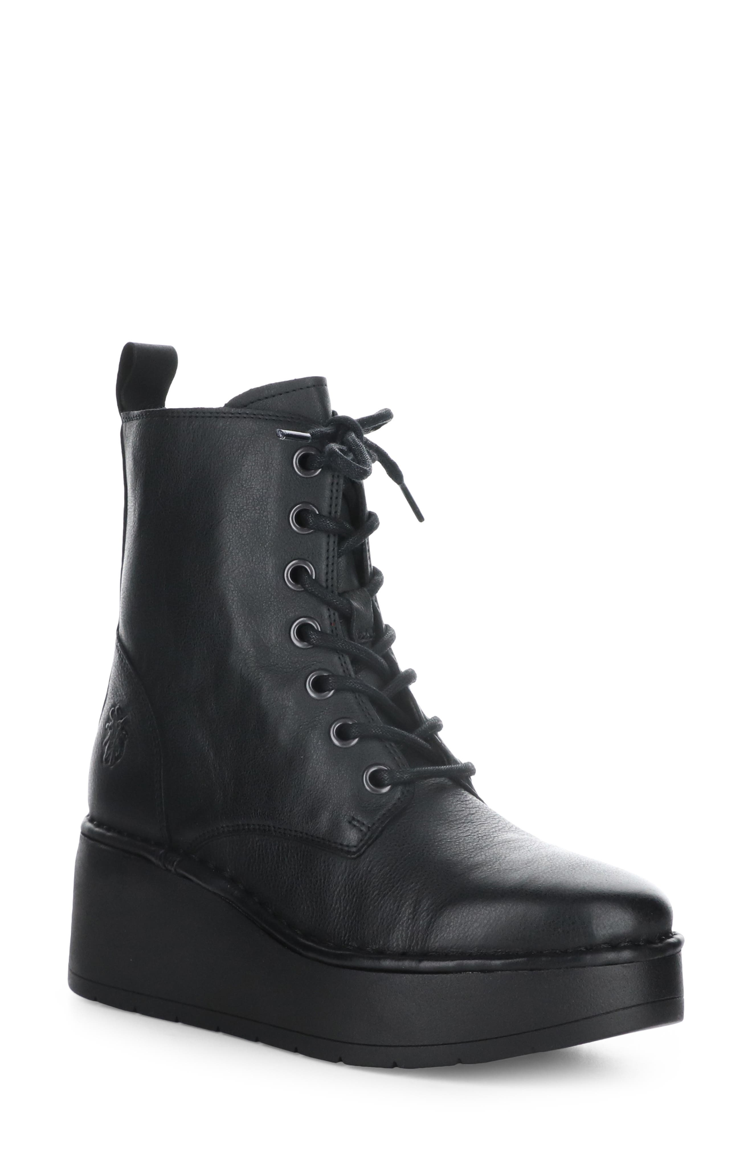 wedge combat boots