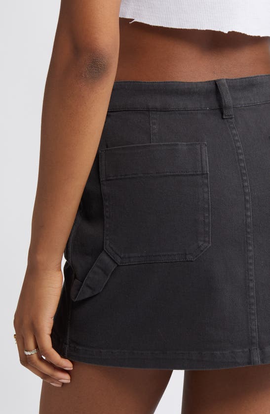 Shop Bp. Carpenter Denim Miniskirt In Black Night