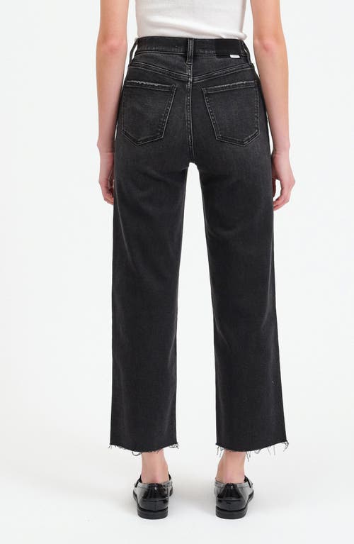 Daze Pleaser High Waist Raw Hem Crop Jeans In Twilight
