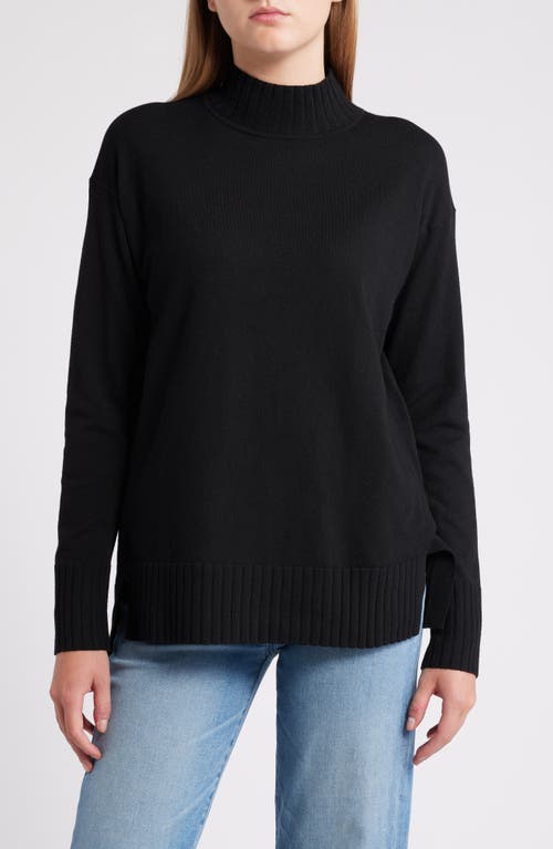 Shop Caslonr Caslon(r) Mock Neck Tunic Sweater In Black