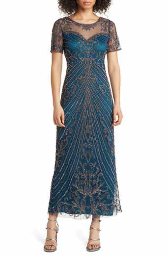 Pisarro Nights Beaded Mesh Column Gown Nordstrom