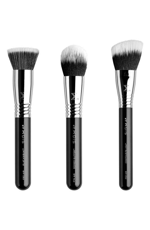Sigma Beauty All About Face Makeup Brush Trio Set $76 Value in None