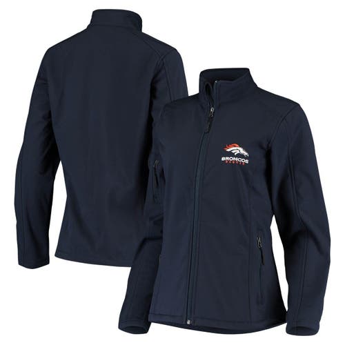 DUNBROOKE Women's Navy Denver Broncos Full-Zip Sonoma Softshell Jacket