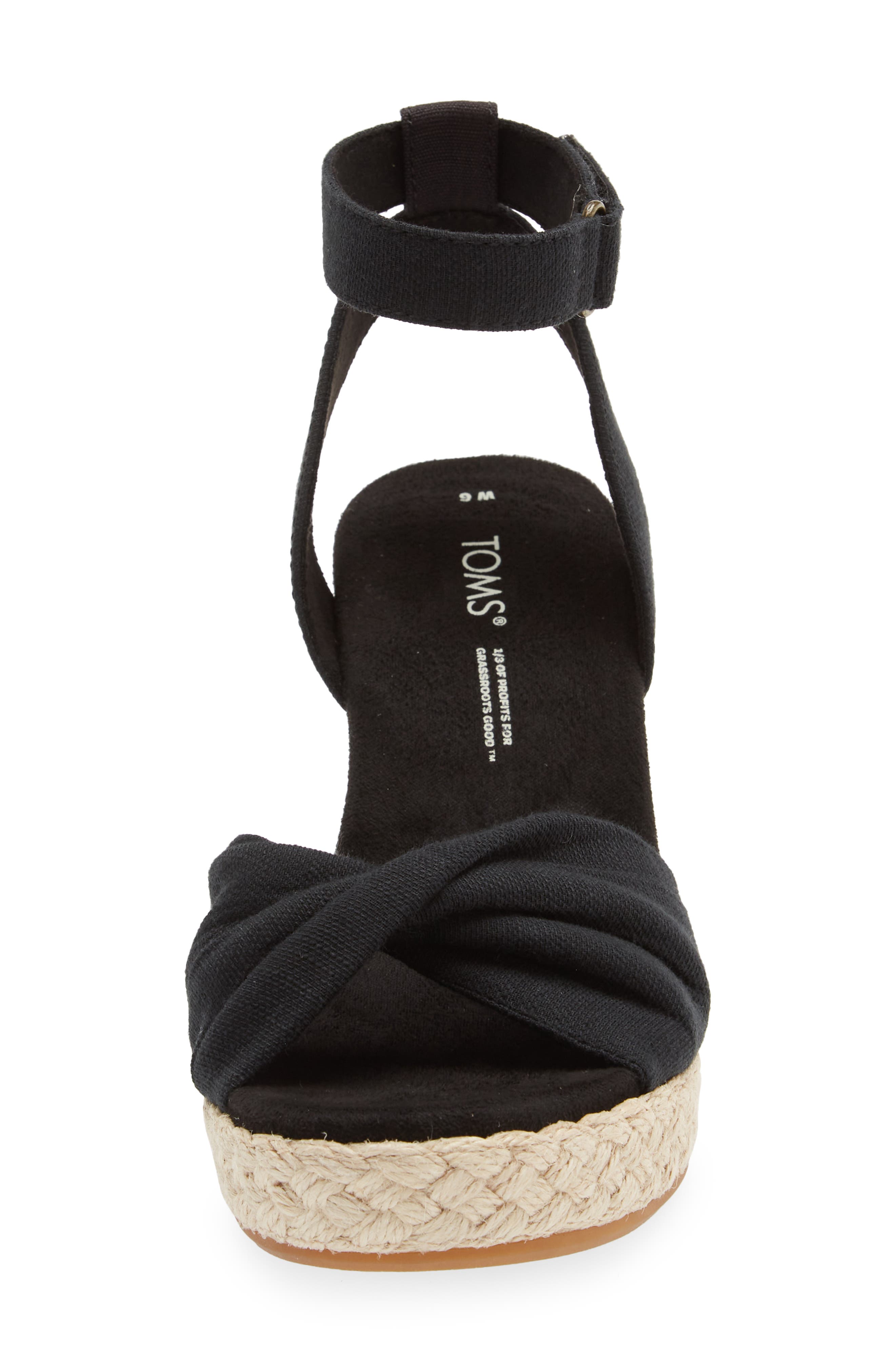 Marisela Toms Espadrille Sandals Toms Marisela Black Wedge Sandal