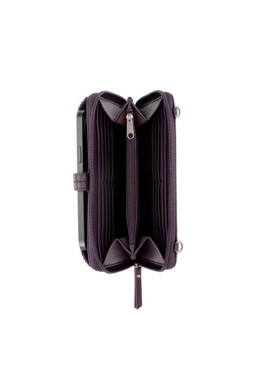 The Sak Iris Smartphone Crossbody In Aubergine Suede