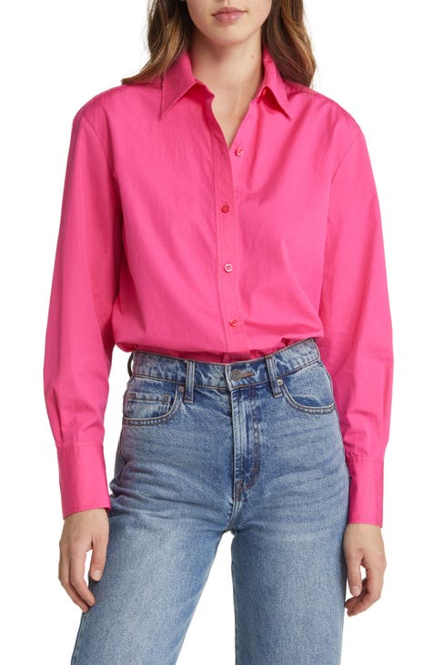Women's Pink Button Up Tops | Nordstrom