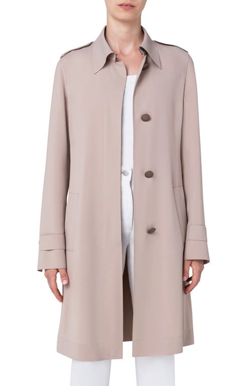 Akris punto Lasercut Crepe Trench Coat in Beige at Nordstrom, Size 10