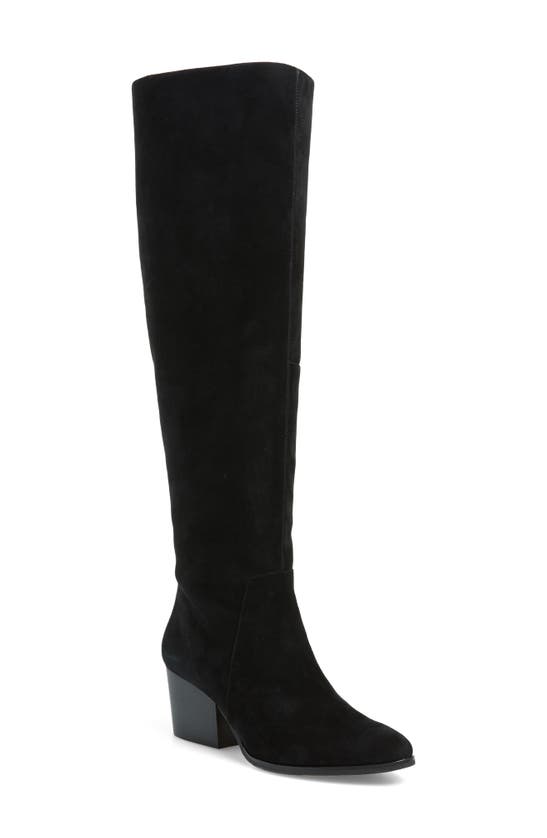 Vince Camuto Nestel Knee High Boot In Black Suede