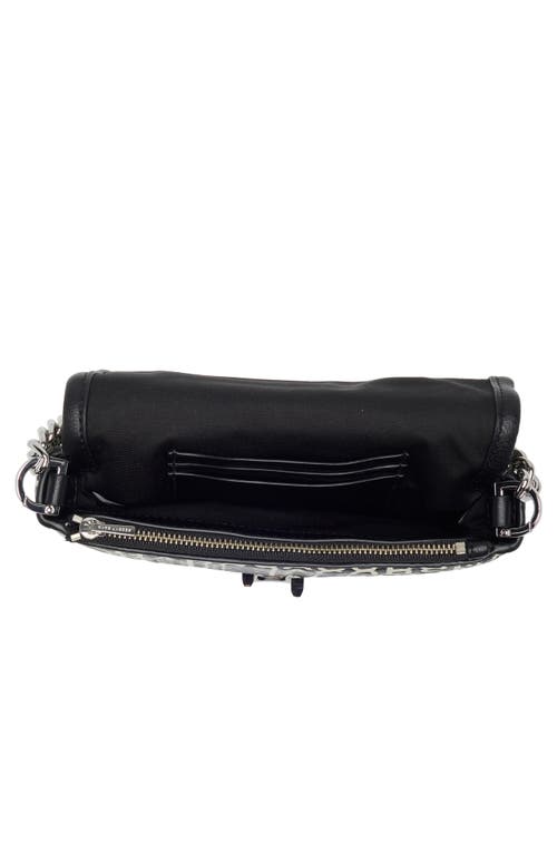 Marc Jacobs The Monogram Leather J Marc Mini Bag In Black/white